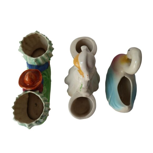 3 Vintage Planters Dutch Girl Swan Mexican Farmer - Picture 9 of 9